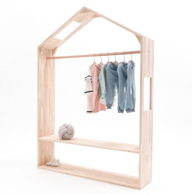 children's Cabinets clothing store display shelf Ins Nordic small house floor closet children room decoration storage photo hanger