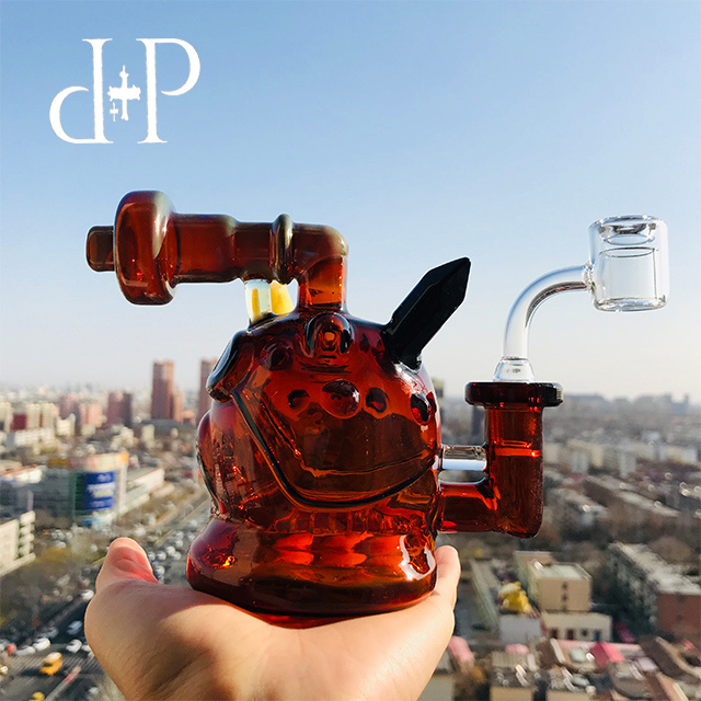 Plus Glass Bong Water Pipe 030A Pilot Bear unique Amber color heady art pipe with percolator 5" Height 14mm Female
Plus Glass Bong Water Pipe 030A Pilot Bear unique Amber color heady art pipe with percolator 5" Height 14mm Female