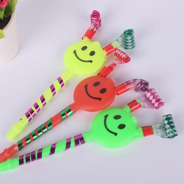 Smile Blowing Dragon Noise Maker Birthday Halloween Christmas Party Kids Favor Gift Supplies Cheering Props Children Funny Whistle