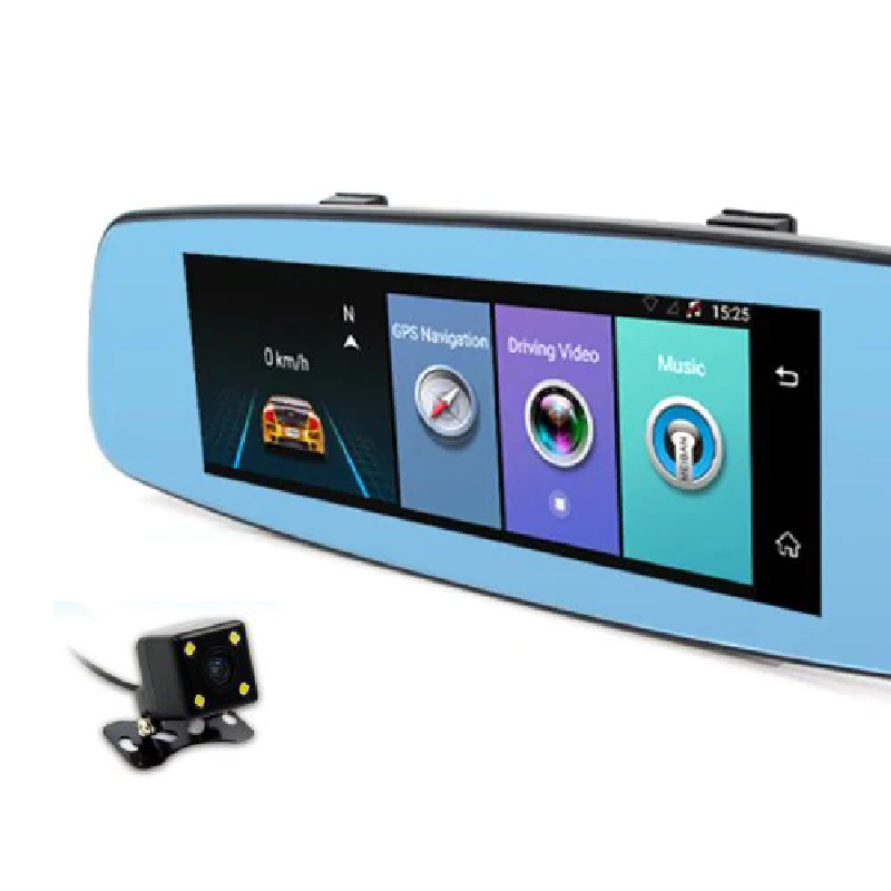 1pc voiture double objectif GPS FHD 1080p voiture DVd caméra de recul noir