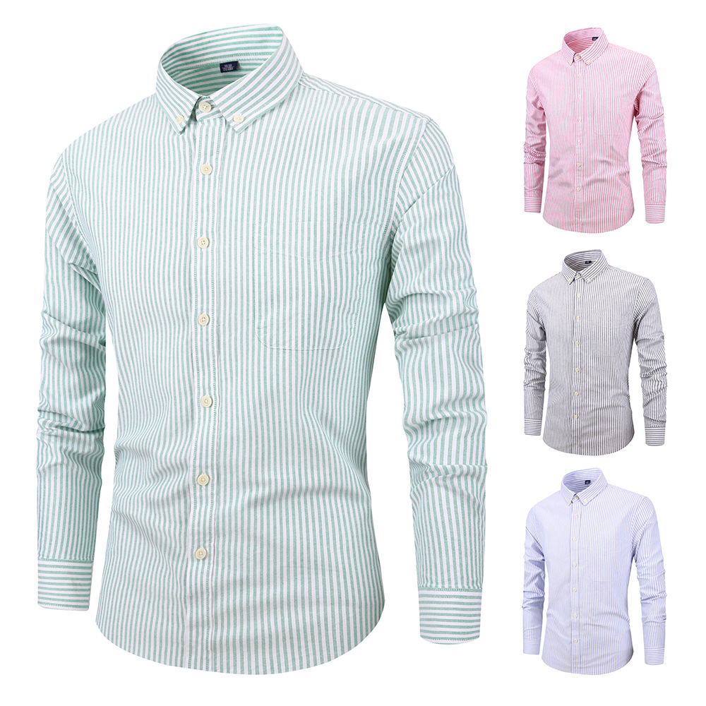 2019Four Seasons Cotton Striped Men Long-Sleeved Shirt Square Collar Regular Mens Shirt Quality Business Long-Sleeved Male, 003
2019Four Seasons Cotton Striped Men Long-Sleeved Shirt Square Collar Regular Mens Shirt Quality Business Long-Sleeved Male, 003