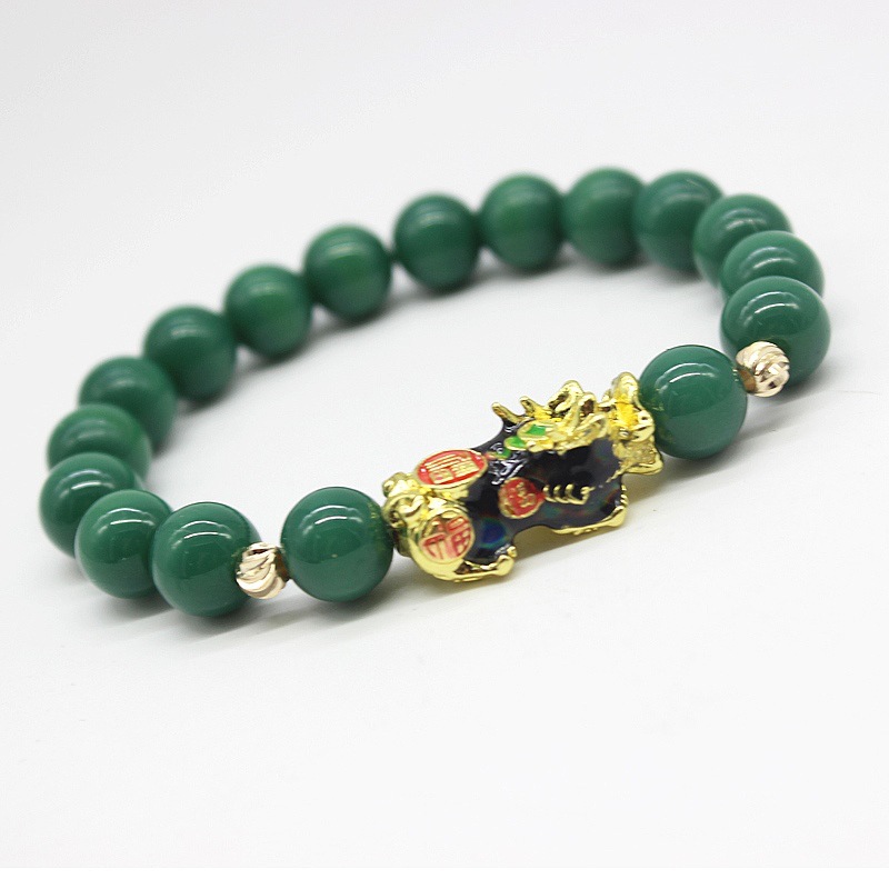 Feng Shui Stone Beads Bracelet Men Women Unisex Wristband Change Color Pixiu Wealth and Good Luck Women Bracelet