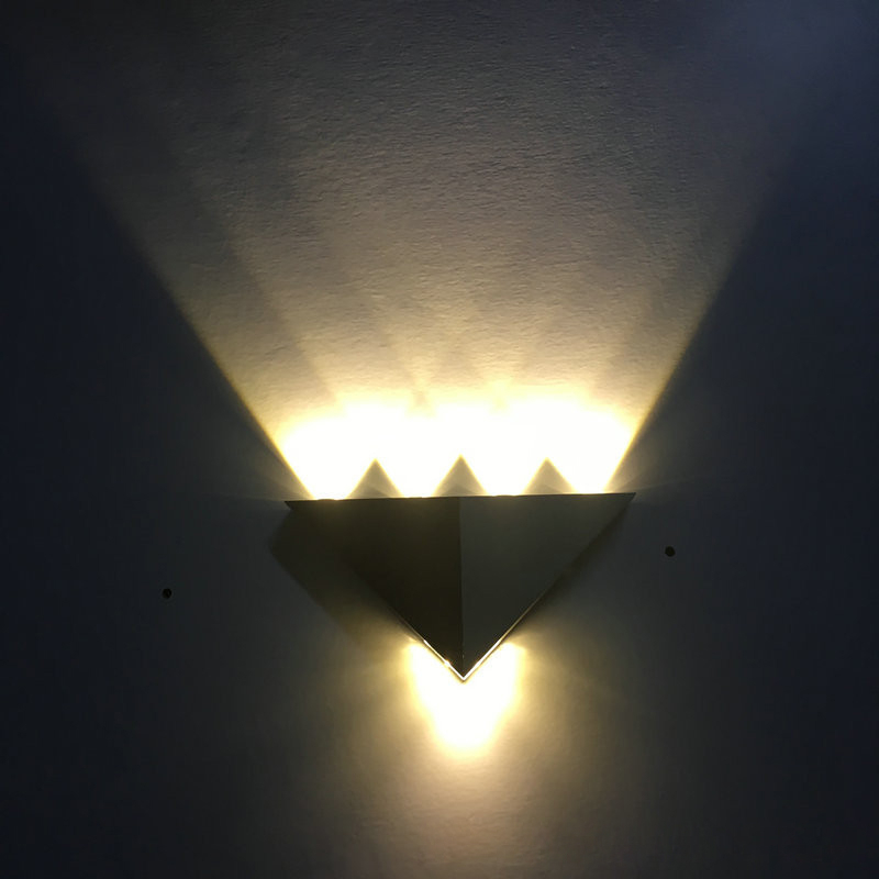 5W Triangle LED Wall Light Aluminum Decorative led lights AC85-265V Corridor Light Modern Energy Saving LED Home Lighting