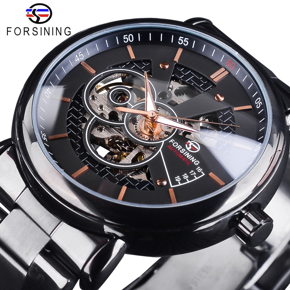 Forsining 2018 Racing Sport Watch Fashion Full Black Clock Stainless Steel Luminous Men's Automatic Watches Top Brand Luxury
Forsining 2018 Racing Sport Watch Fashion Full Black Clock Stainless Steel Luminous Men's Automatic Watches Top Brand Luxury