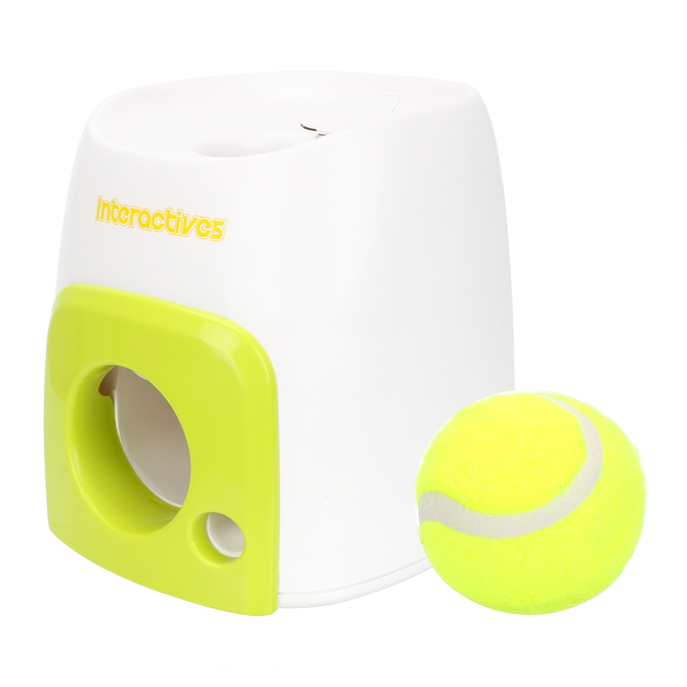 Dog Interactive Toys NICEYARD Pet Ball Throw Device Emission With Ball Interactive Fetch Ball Tennis Launcher Throwing Machine Dog Pet Toys Y200330 CL