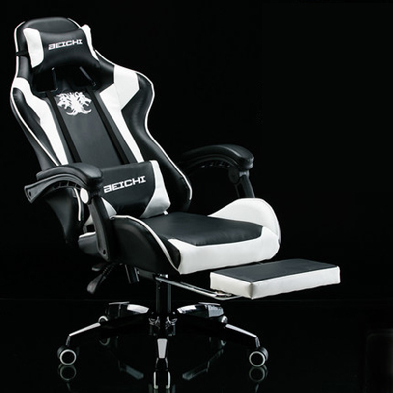 New arrival Racing synthetic Leather gaming chair Internet cafes computer chair comfortable lying household Free ship