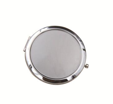 300pcs Free Shipping 70mm Pocket Compact Mirror favors Round Metal Silver Makeup Mirror Promotional Gift