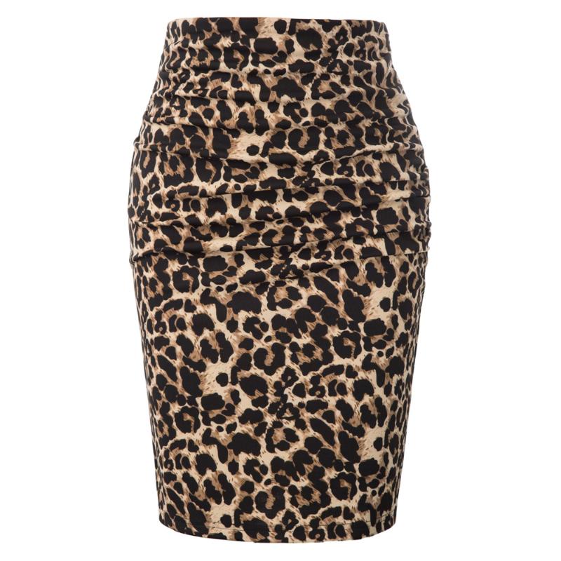 Women Leopard Pattern Pencil Skirt Ladies Ruched Front Vintage Hips-wrapped Bodycon Sexy Offic Lady Mid-length Skirt
Women Leopard Pattern Pencil Skirt Ladies Ruched Front Vintage Hips-wrapped Bodycon Sexy Offic Lady Mid-length Skirt