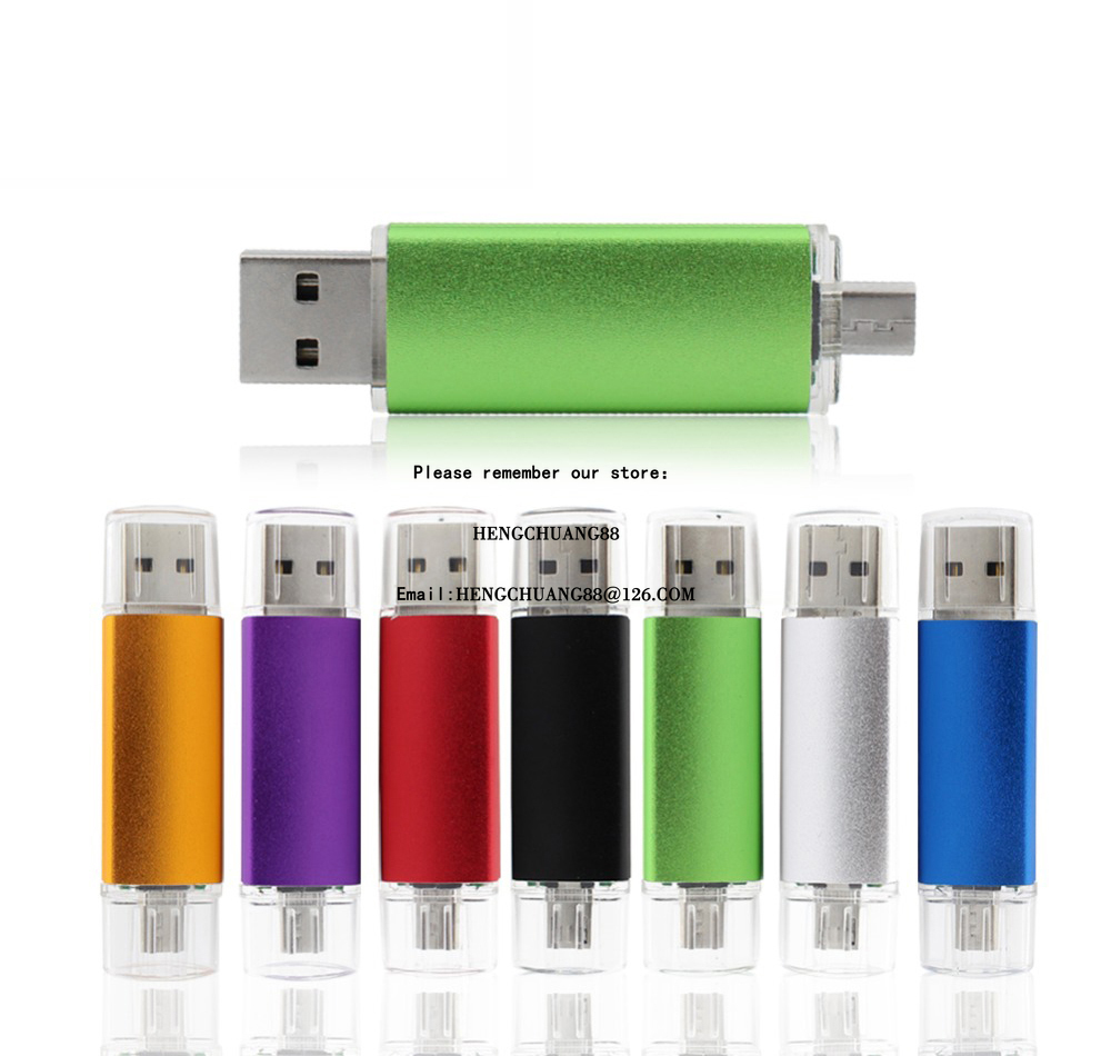 Multi-color 2GB OTG USB Flash Drive 2g External Storage Memory Stick 1g Micro USB Stick Pendrive for Smartphones & Tablets custom logo
