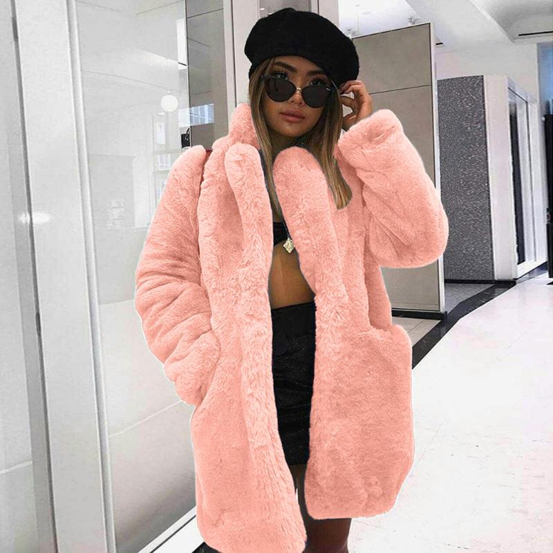 Winter Thick Warm Faux Fur Overcoat For Women Solid Outwear Long Sleeve teddy coat Casual Fashion Streetwear fluffy Coats, Pink
Winter Thick Warm Faux Fur Overcoat For Women Solid Outwear Long Sleeve teddy coat Casual Fashion Streetwear fluffy Coats, Pink