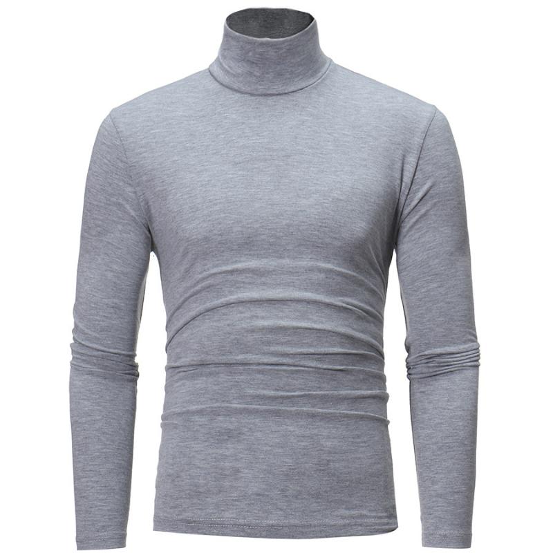 Men's Sweaters Man High Lead Design Long Sleeve Sweater Jacket Solid Knitted Mens Warm Turtleneck Collar Slim Pullover Sweaters