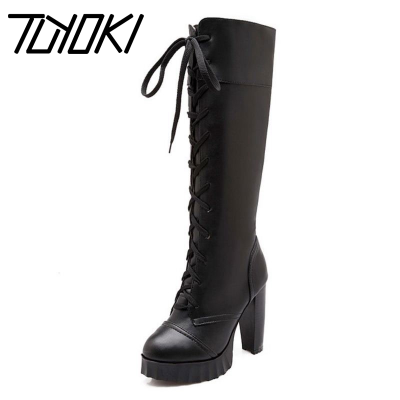 Tuyoki Women Knee High Boots Casual Lace Up New Winter Shoes For Women Keep Warm Plush Fashion Platform Boots Size 33-43, Black
Tuyoki Women Knee High Boots Casual Lace Up New Winter Shoes For Women Keep Warm Plush Fashion Platform Boots Size 33-43, Black