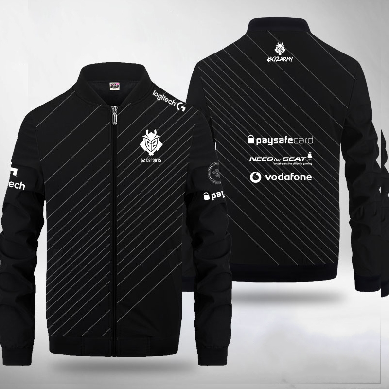 Customize ID Game /CSGO/COD G2 Esports Team Gaming Suit Long Sleeve Harajuku Sweatshirt Uniform Zip Jacket1