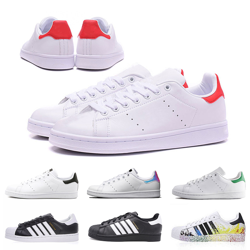 

Wholesale Stan Smith Shoes Superstars platform Women Mens Causal Shoes Black Red Green White Laser Outdoors Sports Leather Sneakers 36-44, A23
