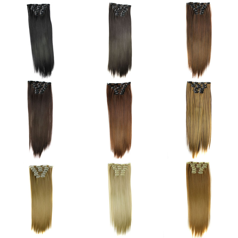 Human Hair Extensions 24 Inch Synthetic High-temperature Matte Silk 16 Card Hair Extension Clip In Ombre Hair 070317, Black;brown
Human Hair Extensions 24 Inch Synthetic High-temperature Matte Silk 16 Card Hair Extension Clip In Ombre Hair 070317, Black;brown