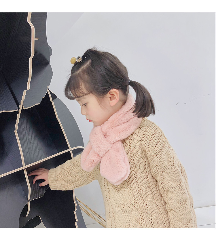 winter NEW children winter leopard animal print furs scarf warm girls kids fur collar neck warmer neckerchief cross scarves D19011003