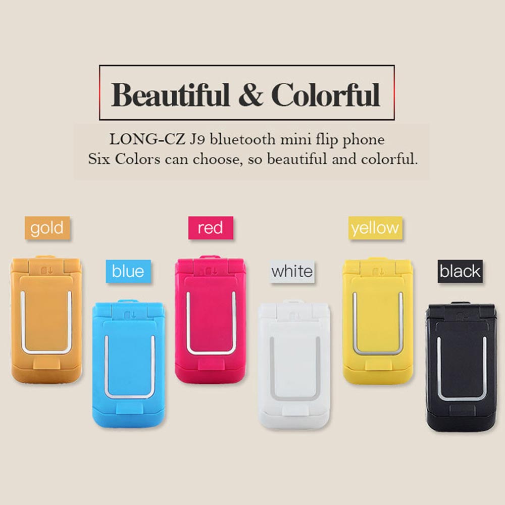 Long-cz Mini Flip Plastic Mobile Cell Phones Extra Light Smallest Size Bluetooth Dial Magic Voice Changer SOS Fast Dialing Single Sim BT Music