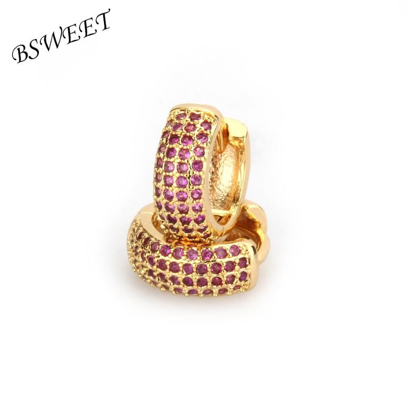 Charm BSWEET Gold Copper 5 Color Cubic Zirconia Round Earrings Girls Fashion Party Simple And Elegant Fine Jewelry Ring
Charm BSWEET Gold Copper 5 Color Cubic Zirconia Round Earrings Girls Fashion Party Simple And Elegant Fine Jewelry Ring