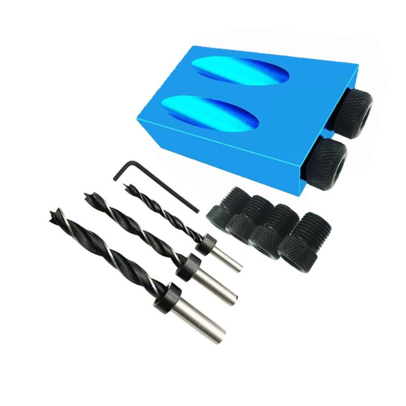 Pocket Hole Jig Kit Woodworking System Replaceable Drill Guide 6/8/10mm Dowel Jig Angle Drill Hole Locator Wood Jointing Tools
Pocket Hole Jig Kit Woodworking System Replaceable Drill Guide 6/8/10mm Dowel Jig Angle Drill Hole Locator Wood Jointing Tools