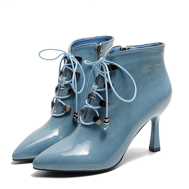 Women Autumn Lace Up Zipper Ankle Boots Ladies High Quality PU Leather Pointed Toe Pumps Square Heels Female Shoes, Beige
Women Autumn Lace Up Zipper Ankle Boots Ladies High Quality PU Leather Pointed Toe Pumps Square Heels Female Shoes, Beige