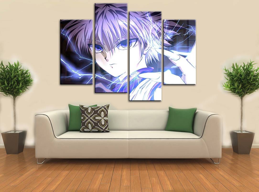 4pcs/set Unframed Hunter Kirua Cool Flash Poster Print On Canvas Wall Art Picture For Home and Living Room Decor