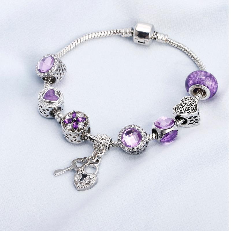 Link, Chain Fashion Beaded Charm Colors Accessory Purple Chakra Crystal Bracelet With Key Bangle Women Alloy Jewellery Gift Wholesale
Link, Chain Fashion Beaded Charm Colors Accessory Purple Chakra Crystal Bracelet With Key Bangle Women Alloy Jewellery Gift Wholesale