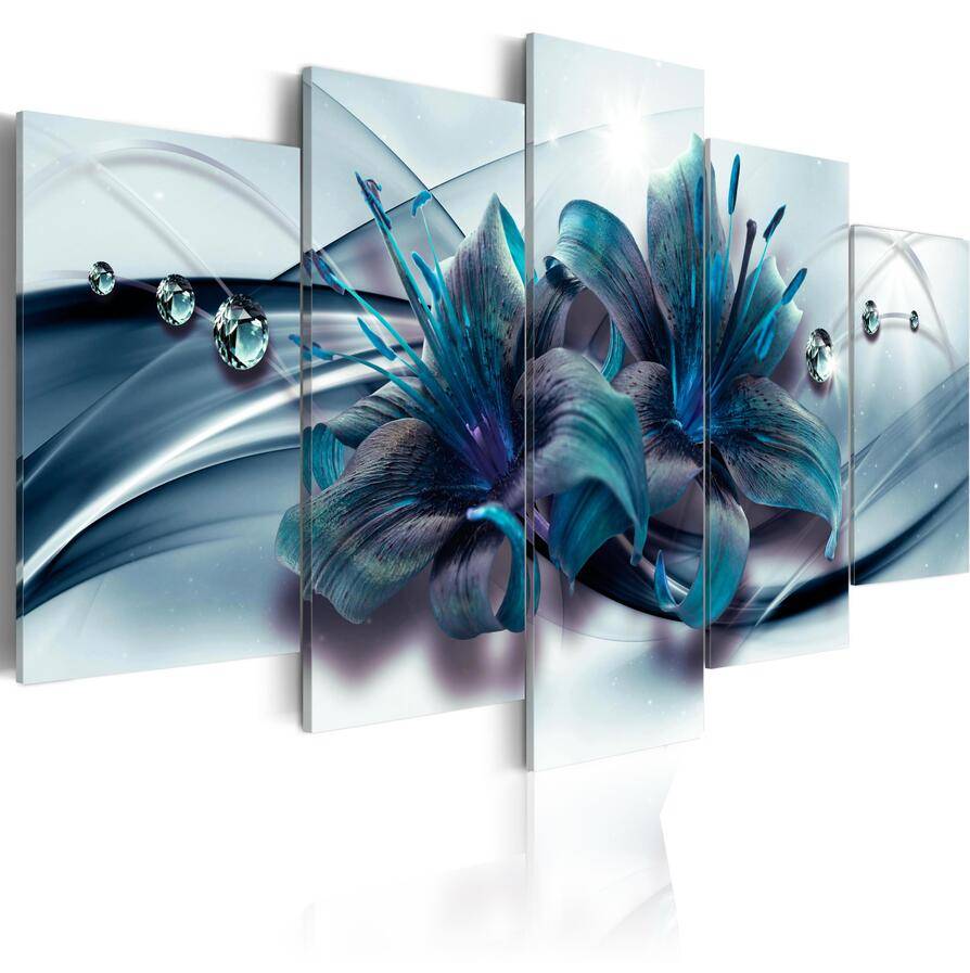 Abstract Orchid Canvas Art Design Print Modern Flower Floral Wall Painting Home Decoration Gift for Love, Choose Color And SizeAbstract Orch