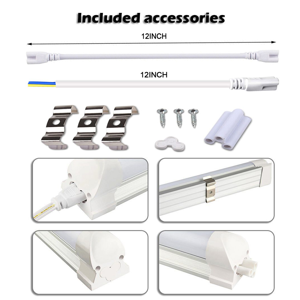 T8 8ft LED Shop Light 4 Rows 120W Integrated Tube Lamp V Shape LED Tube 4ft 5ft 6ft 8 ft LED Garage Lighting Fixture