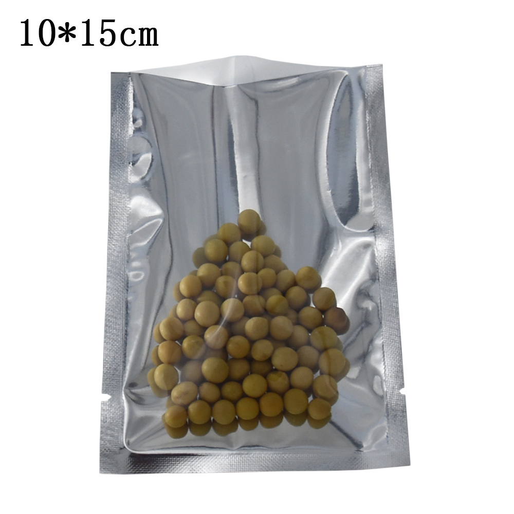 200 Pieces Clear / Silver Aluminum Foil Food Storage Vacuum Bag Heat Sealable Open Top Transparent Plastic Mylar Foil Package Bags
200 Pieces Clear / Silver Aluminum Foil Food Storage Vacuum Bag Heat Sealable Open Top Transparent Plastic Mylar Foil Package Bags