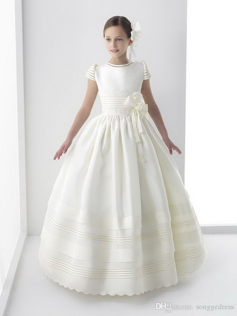 2020 Real photo Cute Flower Girls Dresses For Weddings New Cap Sleeve Bow Lace First Communion Dress For Girls Custom Made, White;blue
2020 Real photo Cute Flower Girls Dresses For Weddings New Cap Sleeve Bow Lace First Communion Dress For Girls Custom Made, White;blue