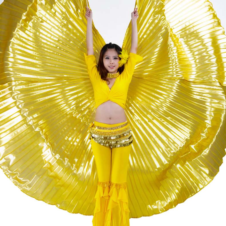 Belly Dance Costume 360 Butterfly Isis Wings Gradient Colorful Stage Performance Props Butterfly Wings With Sticks