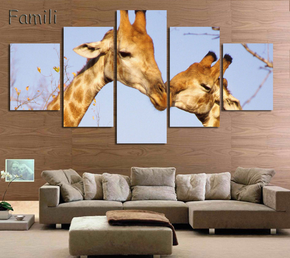 5 Panels Modern Picture Paintings Wall Pictures Oil Paintings Print on canvas Couple Giraffe Modular Pictures Home Decor Framless
5 Panels Modern Picture Paintings Wall Pictures Oil Paintings Print on canvas Couple Giraffe Modular Pictures Home Decor Framless