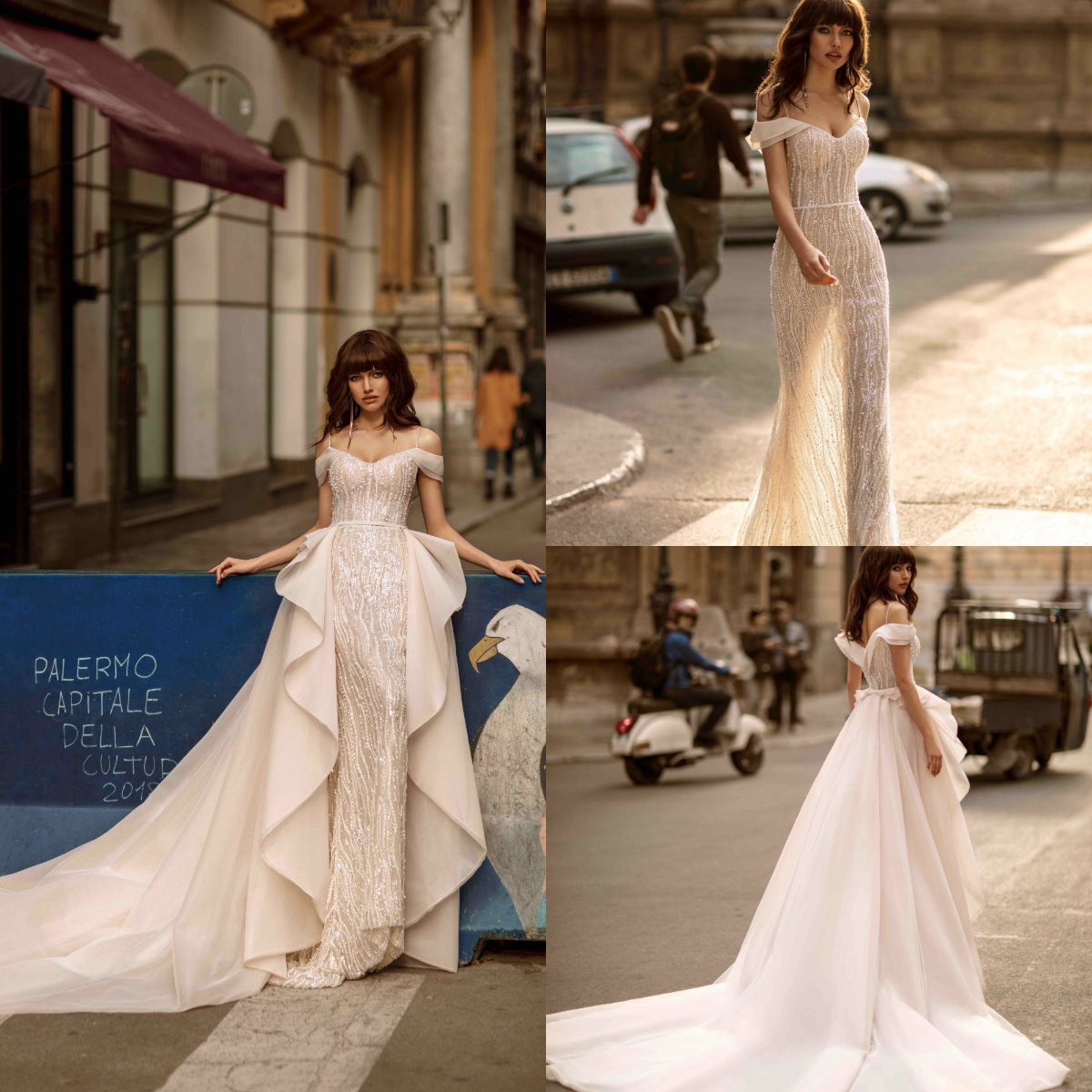 2019 Innocentia Divina Mermaid Wedding Dress With Detachable Train Lace Beaded Applique Country Bridal Gowns Plus Size Boho Wedding Dress, Coral
2019 Innocentia Divina Mermaid Wedding Dress With Detachable Train Lace Beaded Applique Country Bridal Gowns Plus Size Boho Wedding Dress, Coral