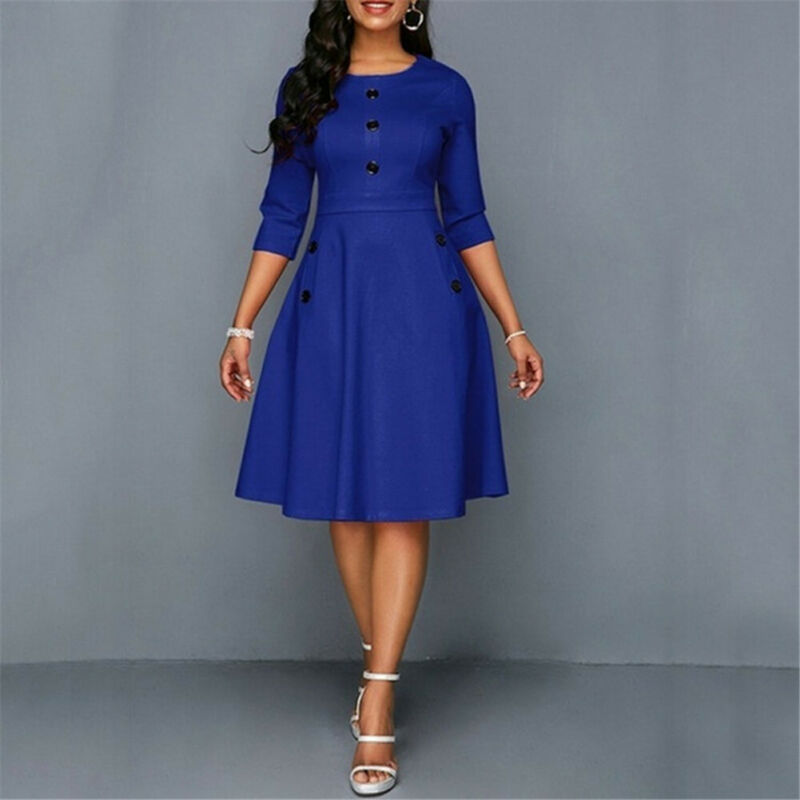Februaryfrost Plus Size Women Vintage Long Swing Dress Ball Gown Tunic Long Sleeve Solid Print Sundress Rockabilly Prom Evening Party Dress, Blue
Februaryfrost Plus Size Women Vintage Long Swing Dress Ball Gown Tunic Long Sleeve Solid Print Sundress Rockabilly Prom Evening Party Dress, Blue