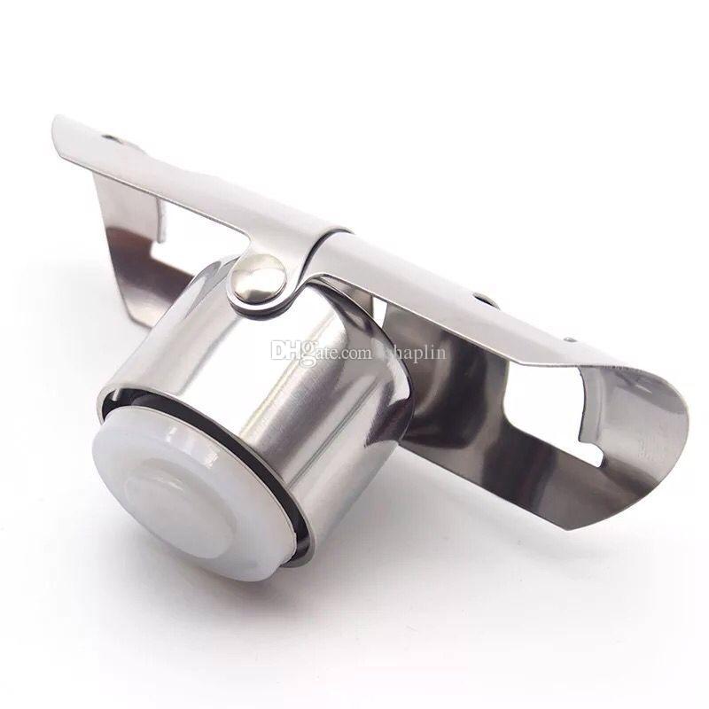 Silver Champagne Stopper, Stainless Steel Bottle Plug Sealer for Cava, Prosecco, Sparkling Wine, Superior Leak-Proof Bubble Retaining Saver - view 3