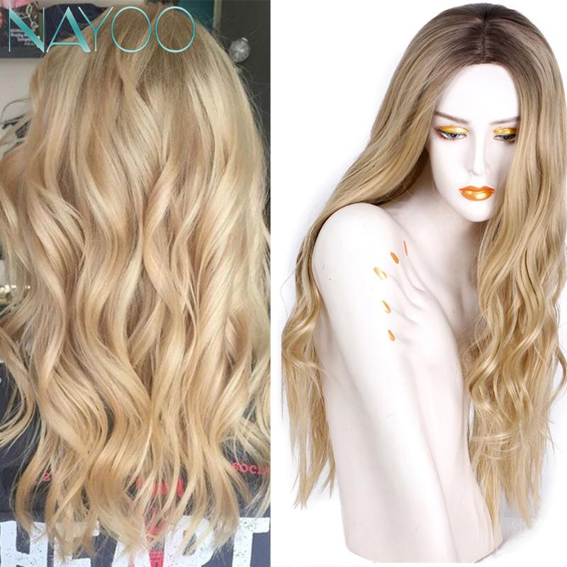 Nayoo Hair Long Ombre Brown Light Blonde Synthetic Wigs Middle Part Water Wave Cosplay Wig For Black Woman Heat Resistant Fibre, #1
Nayoo Hair Long Ombre Brown Light Blonde Synthetic Wigs Middle Part Water Wave Cosplay Wig For Black Woman Heat Resistant Fibre, #1