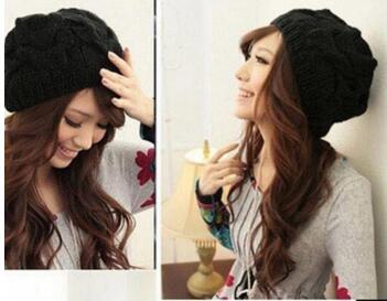 Korean Edition hot pineapple hat, handmade knitted hat, lady's autumn winter wool hat Free Delivery L540