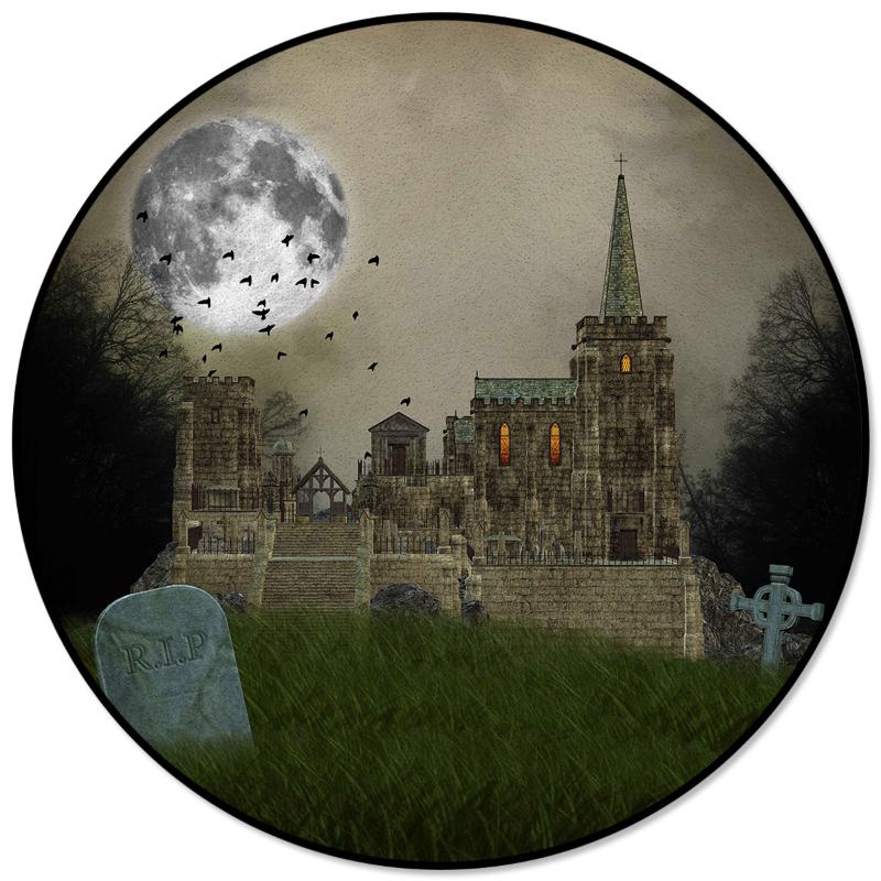 Horror House Full Moon Cemetery Pattern Rugs and Carpets for Home Living Room Round Rug for Children Rooms Non-slip, As pic
Horror House Full Moon Cemetery Pattern Rugs and Carpets for Home Living Room Round Rug for Children Rooms Non-slip, As pic