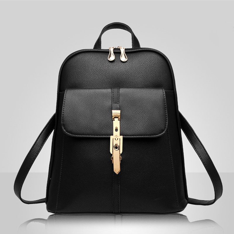 2025 new HBP high quality Soft leather Women Backpacks Large Capacity School Bags For Girl ShoulderBag Lady Bag Travel Backpack Black