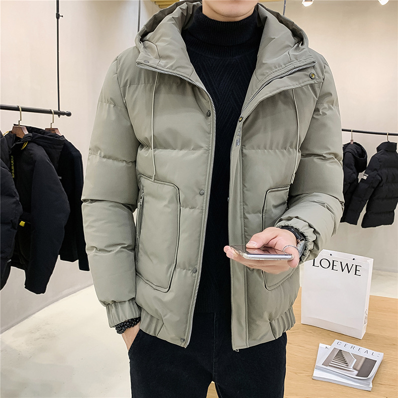 Men's Hooded Jacket Winter 2019 Trend New Plus Velvet Cotton Padded Thick Short Korean Slim Quilt Down Jacket, Black
Men's Hooded Jacket Winter 2019 Trend New Plus Velvet Cotton Padded Thick Short Korean Slim Quilt Down Jacket, Black