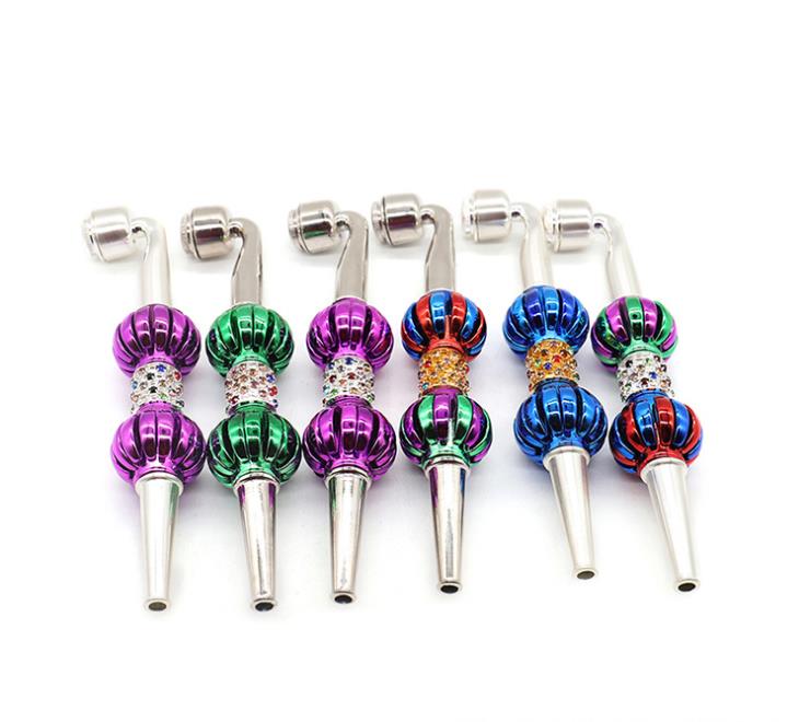 New Style Pumpkin Pearl with Drill Silver Long Rod Metal Pipe 155mm Removable Smoke Nozzle Individual Tobacco Tool
New Style Pumpkin Pearl with Drill Silver Long Rod Metal Pipe 155mm Removable Smoke Nozzle Individual Tobacco Tool