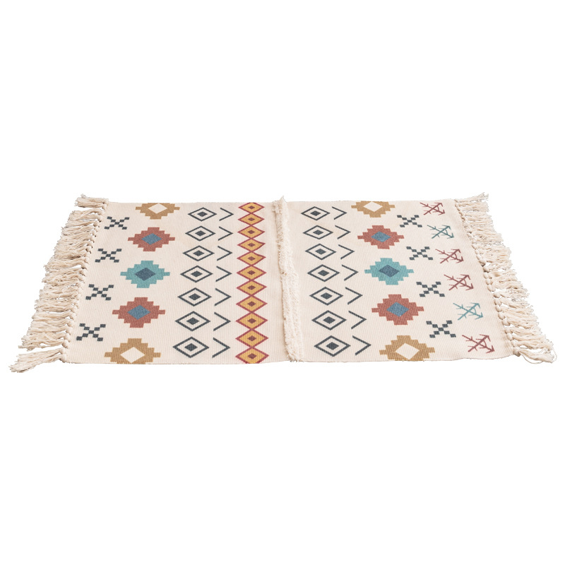 Retro Cotton and Linen Tassel Woven Carpet Floor Mat Sofa Living Room Bedroom Rug Cotton Tassels Yarn Dyed Bedspread Tapestry
Retro Cotton and Linen Tassel Woven Carpet Floor Mat Sofa Living Room Bedroom Rug Cotton Tassels Yarn Dyed Bedspread Tapestry
