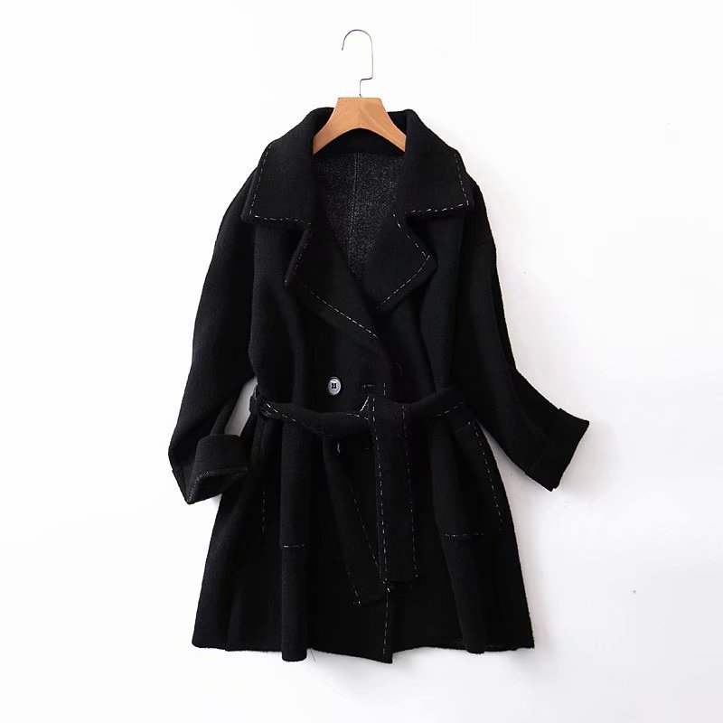 2020 Spring Women Blazer Double Breasted Long Sleeve Ladies Black Blazer Coat Knitted Spliced Lace Up Women's Slim Suit Jacket
2020 Spring Women Blazer Double Breasted Long Sleeve Ladies Black Blazer Coat Knitted Spliced Lace Up Women's Slim Suit Jacket