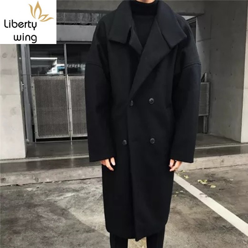 New Winter Mens Long Coats Fashion Solid Lapel Collar Woolen Jacket Male Double Breasted Casual Loose Fit Outerwear -XL
New Winter Mens Long Coats Fashion Solid Lapel Collar Woolen Jacket Male Double Breasted Casual Loose Fit Outerwear -XL