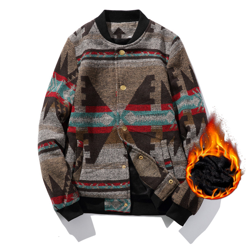 Bomber Jacket Men 2019 Autumn Mens Jacket Patchwork Print Fleece Winter Jacket Male Jackets Men Plus Size M-5XL Chaquetas HombreMX190926