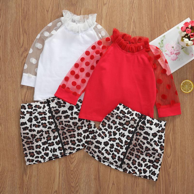 Breathable Little Girls Lace Collar Dot Mesh Sleeve Top Leopard Print Skirt Set Toddlers Summer Autumn Casual Top Short Skirt, Red
Breathable Little Girls Lace Collar Dot Mesh Sleeve Top Leopard Print Skirt Set Toddlers Summer Autumn Casual Top Short Skirt, Red