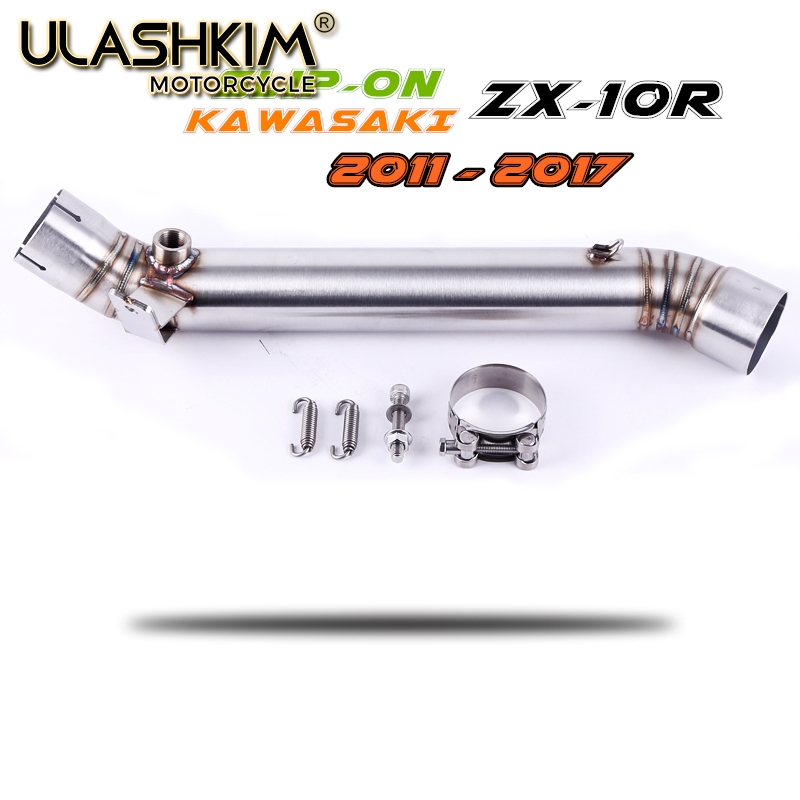 Motorcycle Exhaust Escape Muffler Round Middle Link Slip on Pipe For ZX10R ZX-10R 2015 2016 2017
Motorcycle Exhaust Escape Muffler Round Middle Link Slip on Pipe For ZX10R ZX-10R 2015 2016 2017