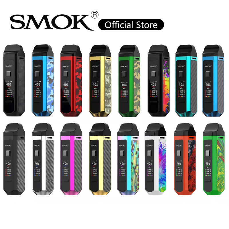 

Smok RPM40 Pod Mod Kit 40W Mod Built-in 1500mAh Battery with 4.3ml RPM Pod 0.4ohm Mesh Coil 4.5ml RPM Nord Pod 0.96 Inch Screen 100% Origina, Bright black