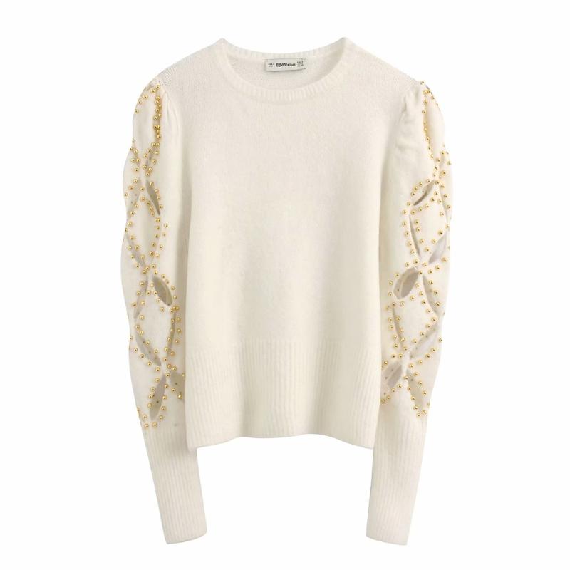 women' new round neck long sleeve hollow diamond knitwear pullover 0021114 in early spring 2020, Beige
women' new round neck long sleeve hollow diamond knitwear pullover 0021114 in early spring 2020, Beige