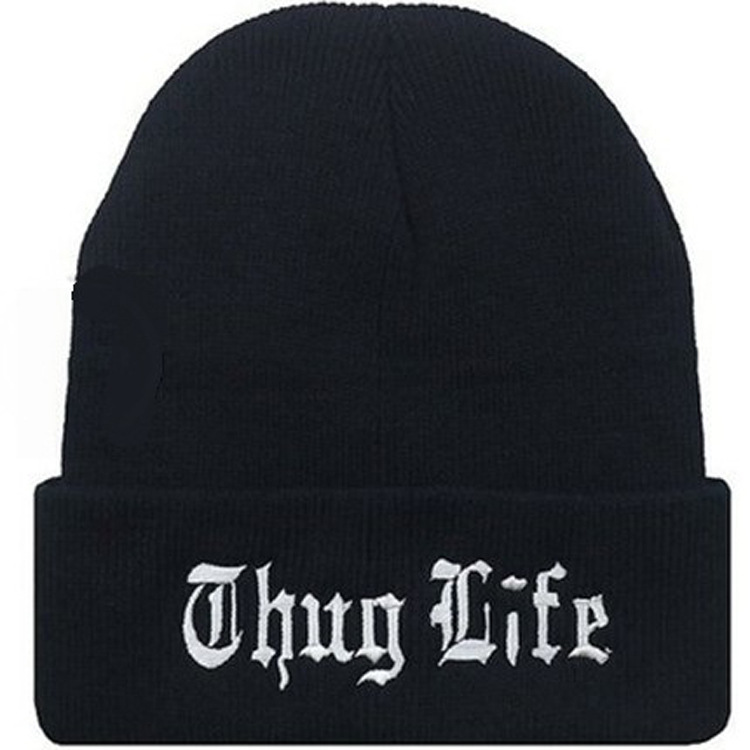 Mens Womens Designer Skullcaps Thug Life Embroidered High Street Hats Male Female Beanie Autumn Winter Hat, Black
Mens Womens Designer Skullcaps Thug Life Embroidered High Street Hats Male Female Beanie Autumn Winter Hat, Black